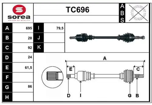 полуоска SERA TC696