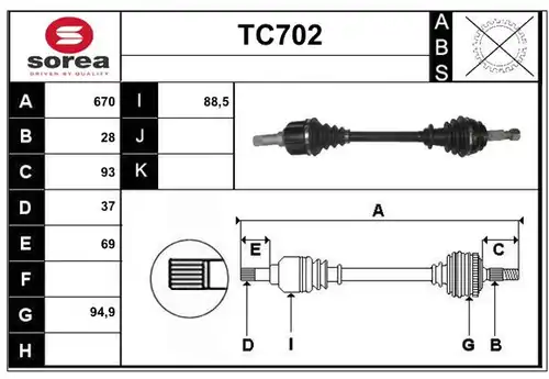 полуоска SERA TC702