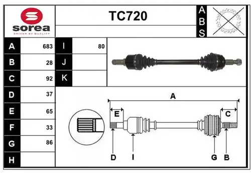 полуоска SERA TC720