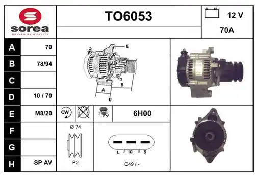 генератор SERA TO6053