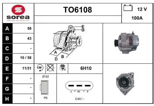 генератор SERA TO6108