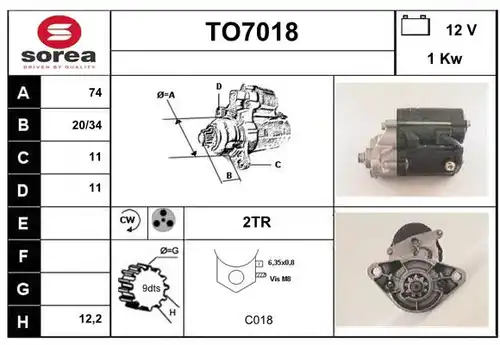 стартер SERA TO7018