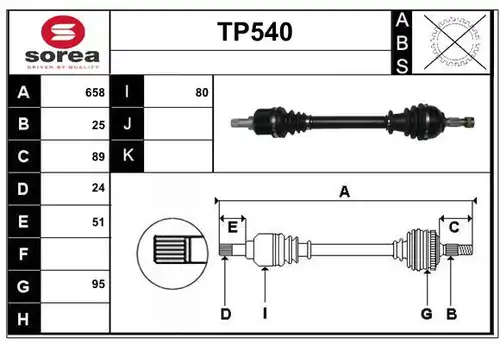 полуоска SERA TP540