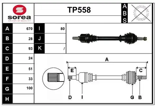 полуоска SERA TP558