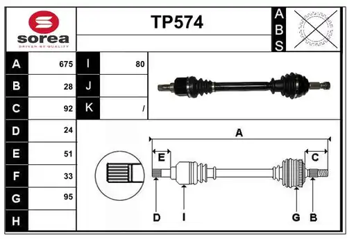 полуоска SERA TP574