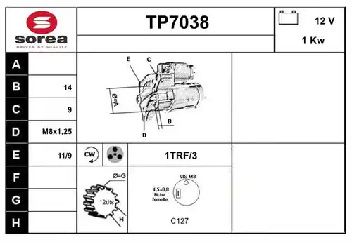 стартер SERA TP7038