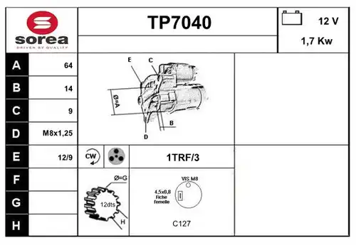 стартер SERA TP7040