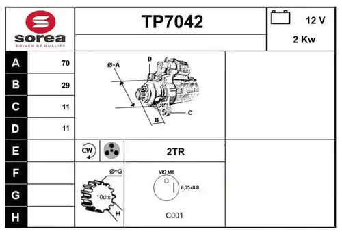 стартер SERA TP7042