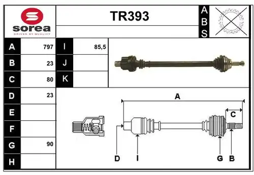 полуоска SERA TR393