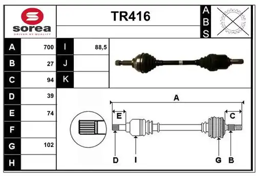 полуоска SERA TR416