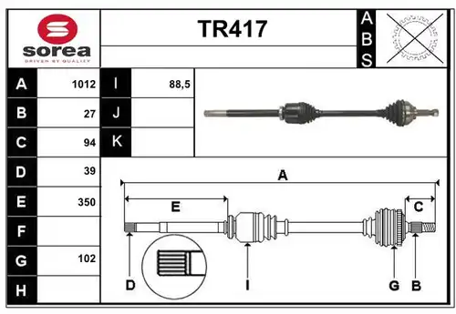 полуоска SERA TR417