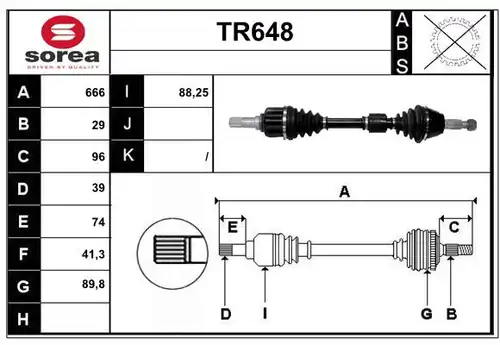 полуоска SERA TR648