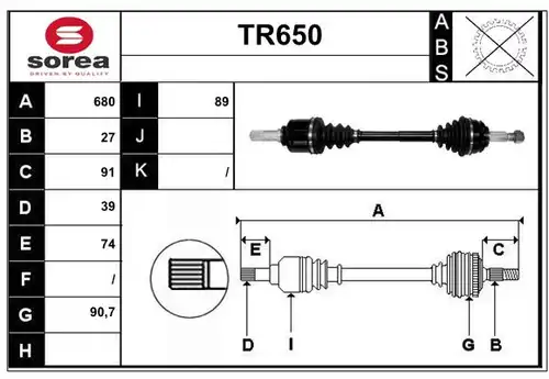 полуоска SERA TR650