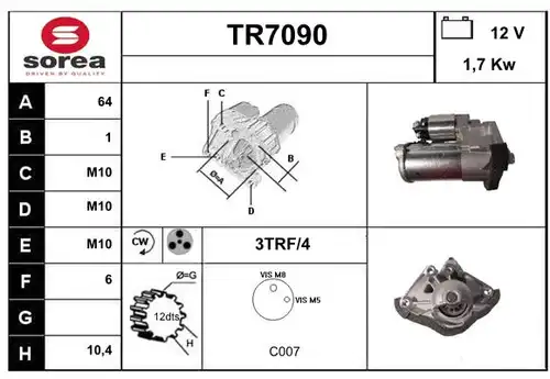 стартер SERA TR7090