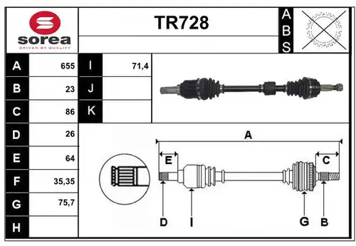 полуоска SERA TR728