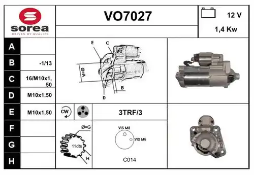 стартер SERA VO7027