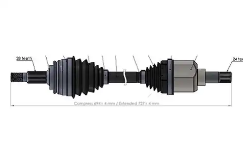 полуоска SERCORE 221810