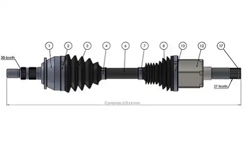 полуоска SERCORE 221820