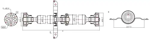 кардан, задвижване на оста SERCORE 32115