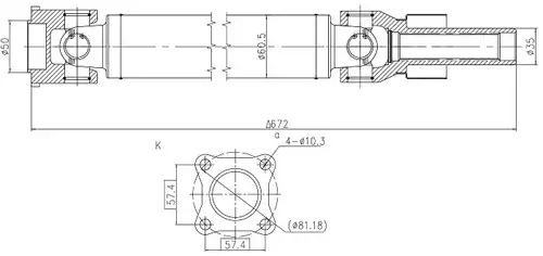 кардан, задвижване на оста SERCORE 32138