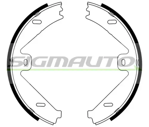 комплект спирачна челюст, ръчна спирачка SIGMAUTO SFA319