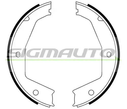 комплект спирачна челюст, ръчна спирачка SIGMAUTO SFA397