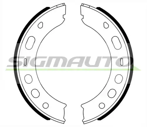 комплект спирачна челюст, ръчна спирачка SIGMAUTO SFA399