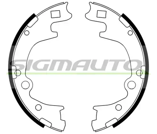 комплект спирачна челюст, ръчна спирачка SIGMAUTO SFA728