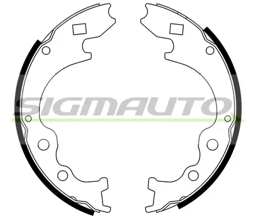 комплект спирачна челюст, ръчна спирачка SIGMAUTO SFA786