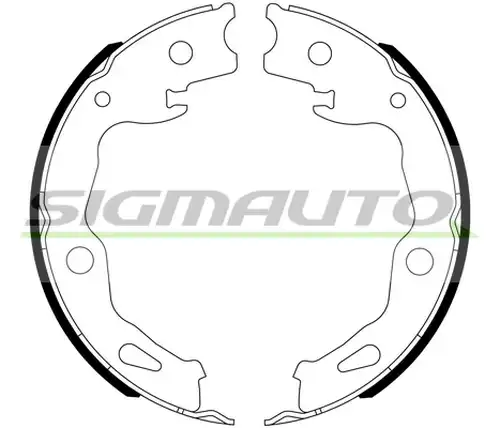 комплект спирачна челюст, ръчна спирачка SIGMAUTO SFB117