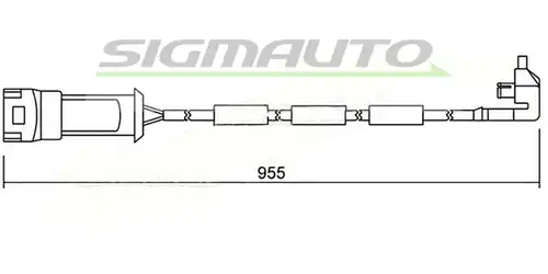 предупредителен контактен сензор, износване на накладките SIGMAUTO WI0510