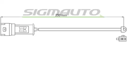 предупредителен контактен сензор, износване на накладките SIGMAUTO WI0575