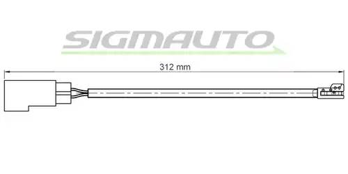 предупредителен контактен сензор, износване на накладките SIGMAUTO WI0770