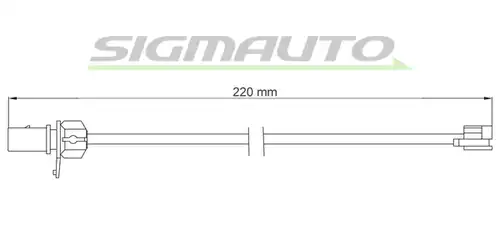 предупредителен контактен сензор, износване на накладките SIGMAUTO WI0780
