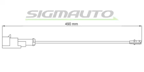 предупредителен контактен сензор, износване на накладките SIGMAUTO WI0792