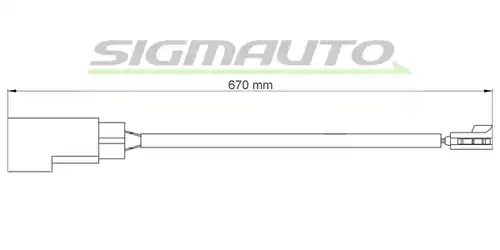 предупредителен контактен сензор, износване на накладките SIGMAUTO WI0800