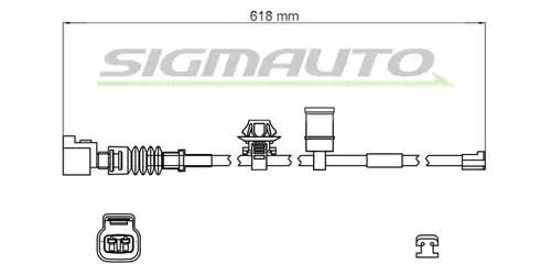 предупредителен контактен сензор, износване на накладките SIGMAUTO WI0805