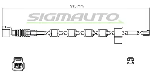 предупредителен контактен сензор, износване на накладките SIGMAUTO WI0806