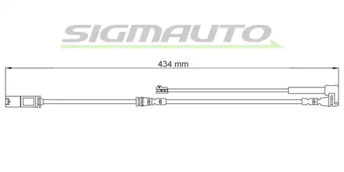 предупредителен контактен сензор, износване на накладките SIGMAUTO WI0807