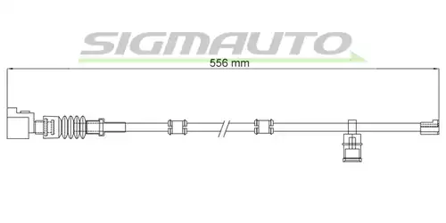 предупредителен контактен сензор, износване на накладките SIGMAUTO WI0940