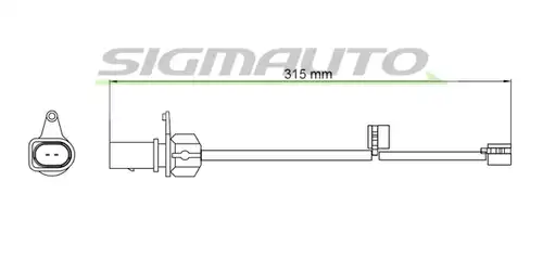 предупредителен контактен сензор, износване на накладките SIGMAUTO WI0946