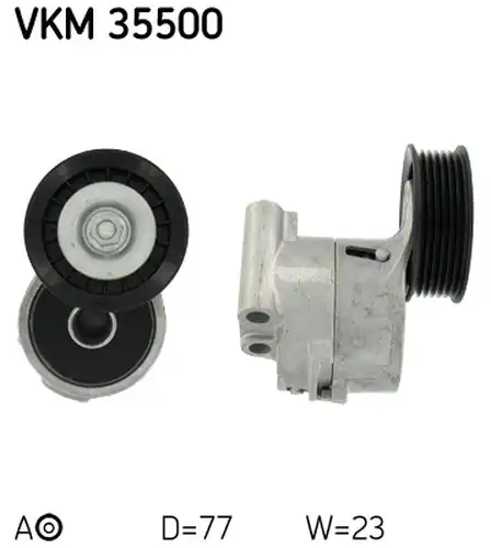 обтящна ролка, пистов ремък SKF VKM 35500