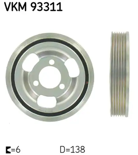 ремъчна шайба, колянов вал SKF VKM 93311