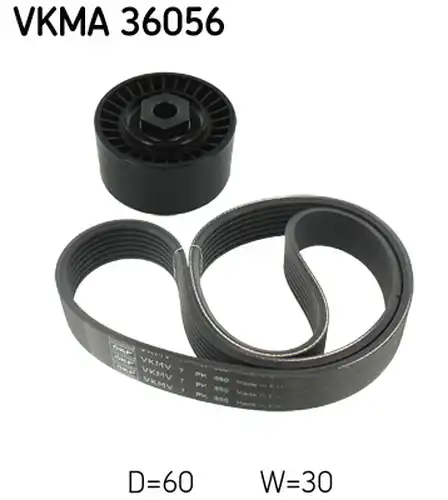 комплект пистов ремък SKF VKMA 36056