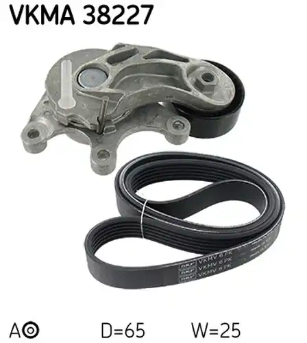 комплект пистов ремък SKF VKMA 38227