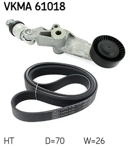 комплект пистов ремък SKF VKMA 61018