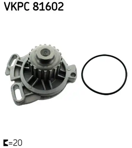 водна помпа, охлаждане на двигателя SKF VKPC 81602