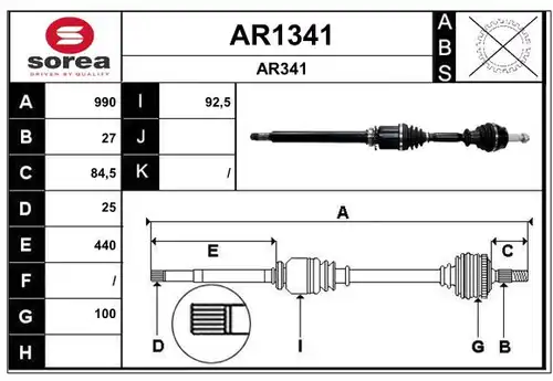 полуоска SNRA AR1341