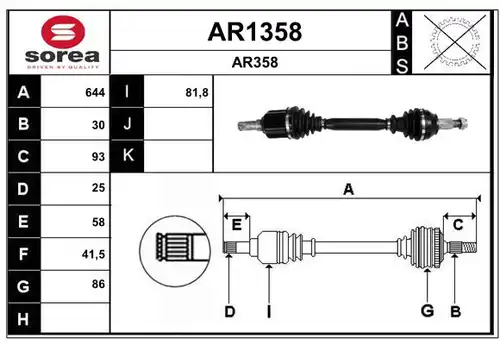 полуоска SNRA AR1358