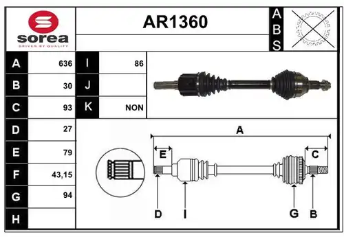 полуоска SNRA AR1360